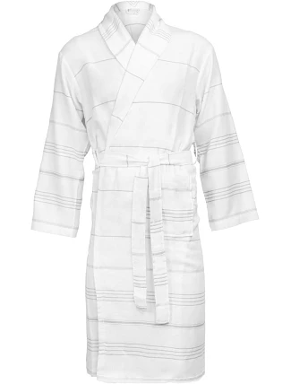 The One Towelling Hamam Bathrobe Hamam župan 48.1012 white/grey The One Towelling Hamam Bathrobe Hamam župan 48.1012 white/grey