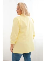 Dámská elegantní velikost Plus Size bunda žlutá