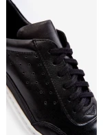 Pánské kožené sportovní boty Zazoo 1544 černé