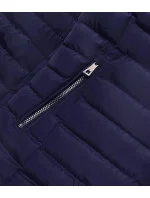 Modrá prošívaná dámská bunda pro přechodné období (23063-6)