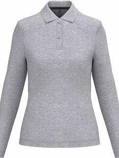 Kariban K 244 Dámské piqué polo s dlouhým rukávem 20.K244 oxford grey