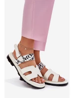 Dámské Kožené Sandály Na Plochém Podpatku Leopard Vinceza 66780 Béžové Dámské Kožené Sandály Na Plochém Podpatku Leopard Vinceza 66780 Béžové