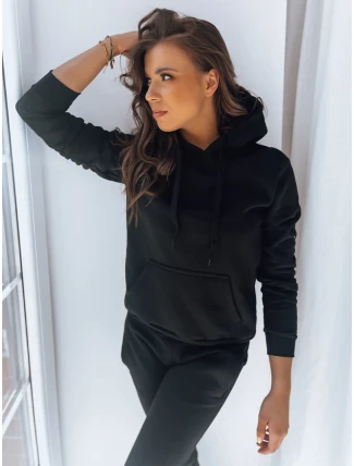 Dámská mikina BASIC s kapucí černá BY0158z