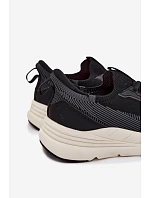 Pánské Sportovní Boty Textilní Slip-Ons Na Platformě Kobbo 102421 Černé