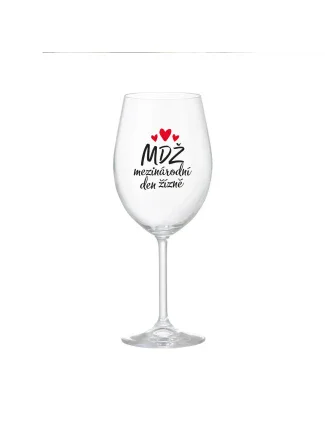 MEZINÁRODNÍ DEN ŽÍZNĚ - čirá sklenice na víno 350 ml MEZINÁRODNÍ DEN ŽÍZNĚ - čirá sklenice na víno 350 ml