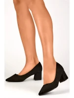 Dámské lodičky na sloupek podpatku KJ-10 / 203053 Černá - Soon Her Dámské lodičky na sloupek podpatku KJ-10 / 203053 Černá - Soon Her