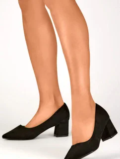 Dámské lodičky na sloupek podpatku KJ-10 / 203053 Černá - Soon Her