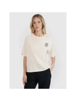 Dámské tričko oversize s potiskem 4F 4FWSS25TTSHF1993-11S