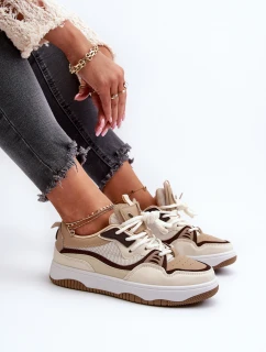 Dámské tenisky na platformě hnědé Etnaria