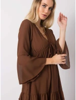 Šaty DHJ SK 10613B.07 hnědé Šaty DHJ SK 10613B.07 hnědé