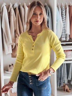 Dámské tričko s dlouhým rukávem FELORIA žlutá FashionStreet RY2778