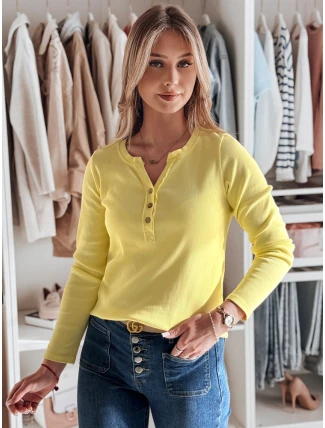 Dámské tričko s dlouhým rukávem FELORIA žlutá FashionStreet RY2778