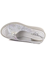 Šedé kožené dámské sandály na platformě Vinceza 26-79614