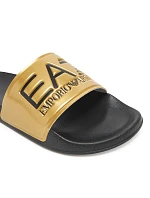 Pánské sportovní žabky Emporio Armani EA7 černé/zlaté – 7X000108-AF15118-MZ097 Pánské sportovní žabky Emporio Armani EA7 černé/zlaté – 7X000108-AF15118-MZ097