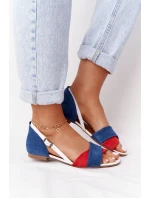 Kožené Sandály Maciejka 04614-17 Tmavě Modré-červené Kožené Sandály Maciejka 04614-17 Tmavě Modré-červené