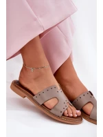 Zazoo 40326 Dámské sandály s ozdobnými výřezy tmavě béžové