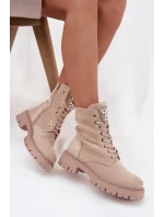 Dámské workery s krystalky na jazyku Rosira – světle béžové Dámské workery s krystalky na jazyku Rosira – světle béžové