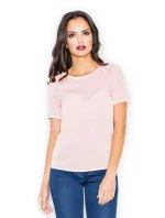 SLEVA Dámská halenka M182 pudr růžová - Figl SLEVA Dámská halenka M182 pudr růžová - Figl