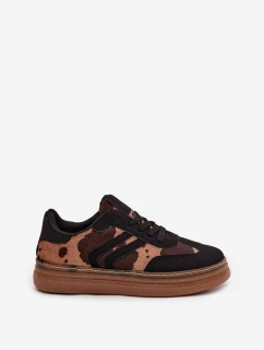 Dámské tenisky na platformě – černé Denissa