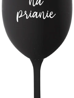 TEXT NA PRIANIE - čierny pohár na víno 350 ml