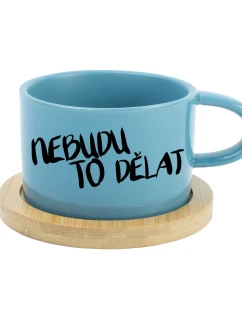 NEBUDU TO DĚLAT - modrý hrníček makronka 200 ml