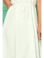 296-4 VICTORIA Trapézové šaty - barva ECRU