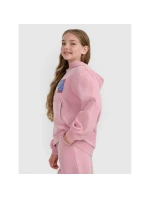 Dívčí nepruhovaná mikina s kapucí 4F 4FJRAW25TSWSF2294-54S