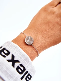 Dámský náramek celebrit s ornamentem a kubickými zirkony v stříbrný