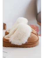 Dětské pantofle s kožešinou Birasta
