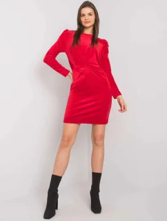Dámské semišové šaty WN SK H614.34X červené - Rue Paris