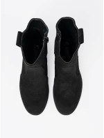 Výborné dámské kotníčkové boty černé bez podpatku Výborné dámské kotníčkové boty černé bez podpatku