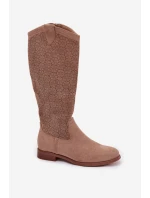 Ažurové kozačky model 224443 Step in style Ažurové kozačky model 224443 Step in style