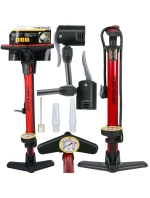 DUNLOP BIKE PUMP 230 PSI (16Bar) S MANOMETREM ČERVENÝ
