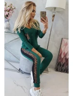 Sada s leopardím potiskem zelená Sada s leopardím potiskem zelená