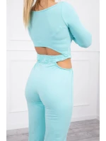 Souprava s halenkou v barvě mint