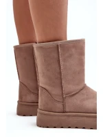 Dámské zimní boty s vystýlkou tmavě béžové Abrams