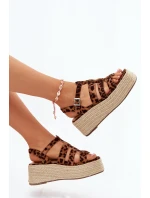 Dámské sandály s pásky a pletením pantera Pardauss