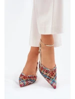 Dámské lodičky na jehlovém podpatku 8338-302 Zlatá mix barev - DAY-VINE Shoes