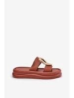 Dámské sandály na platformě se zlatým detailem Camel Ularinea Dámské sandály na platformě se zlatým detailem Camel Ularinea