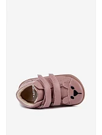 Kožené barefoot boty pro dívky Bartek 8631985 Růžové