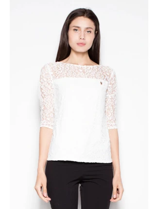 Dámská halenka VT011 ecru - Venaton Dámská halenka VT011 ecru - Venaton