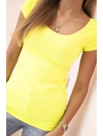 Dámská klasická bavlněná blůza s krátkým rukávem modrá