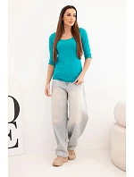 Halenka kulatý výstřih mořská