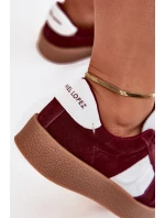 Semišové Sneakersy Dámské Daniel Lopez SS2D4023 Bordová