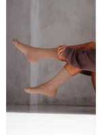 Dámské ponožky v pruhy béžové Dámské ponožky v pruhy béžové
