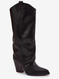 Kozačky na podpatku model 219856 Step in style