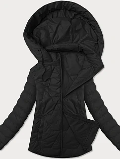 Dámská lehce zateplená bunda se stojáčkem a kapucí J Style černá (16M9229-392)