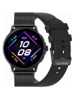 Dámské chytré hodinky GRAVITY GT12-1 Černý silikonový řemínek + černý náramek Dámské chytré hodinky GRAVITY GT12-1 Černý silikonový řemínek + černý náramek