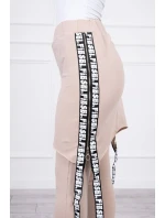 Kalhoty/oblek s nápisem selfie beige Kalhoty/oblek s nápisem selfie beige