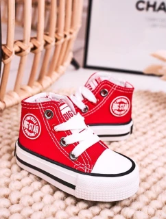 Dětské Tenisky Vysoké Se Zipem BIG STAR HH374190 Červené